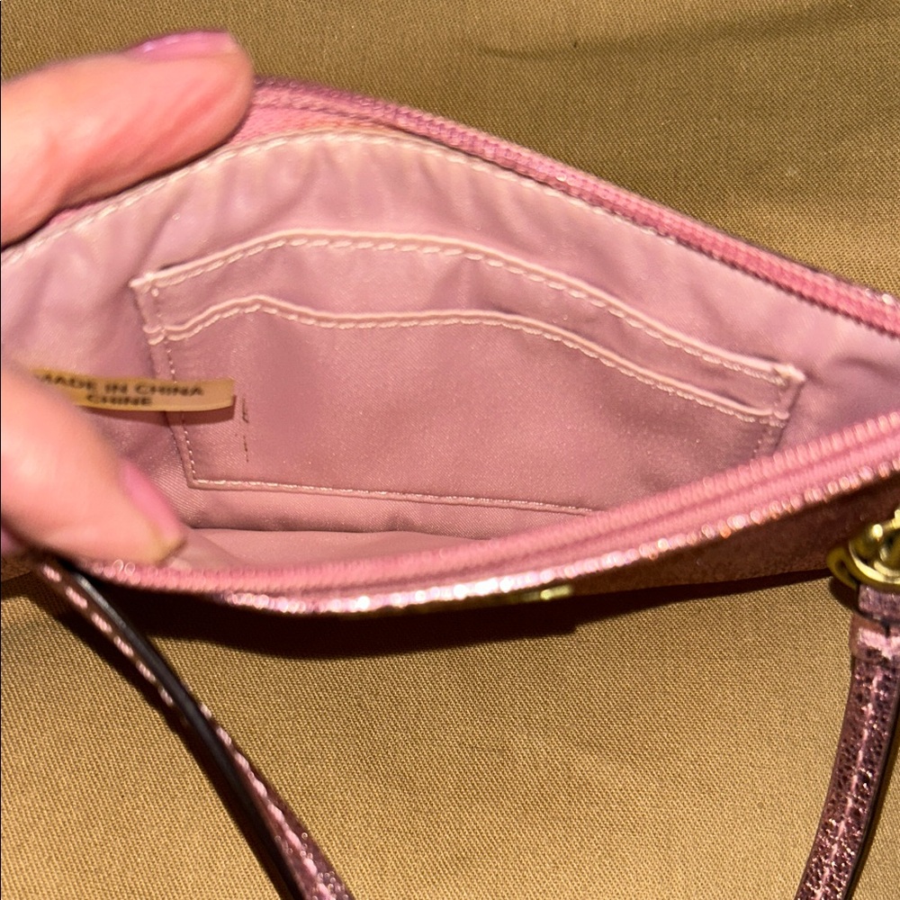 Coach Glittery Pink Wristlet - Picture 7 of 11